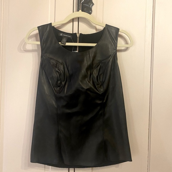 New INC Concepts with tags faux leather tank - Picture 1 of 6